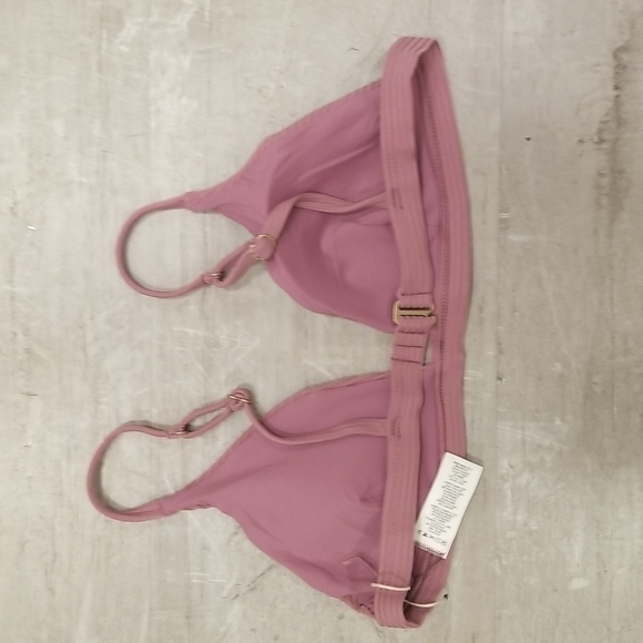 💕VITAMIN A💕 Rose Rib Moss Bikini Top ~ Ribbed Textured Dusty Rose 12 D XL NWOT - Picture 14 of 16